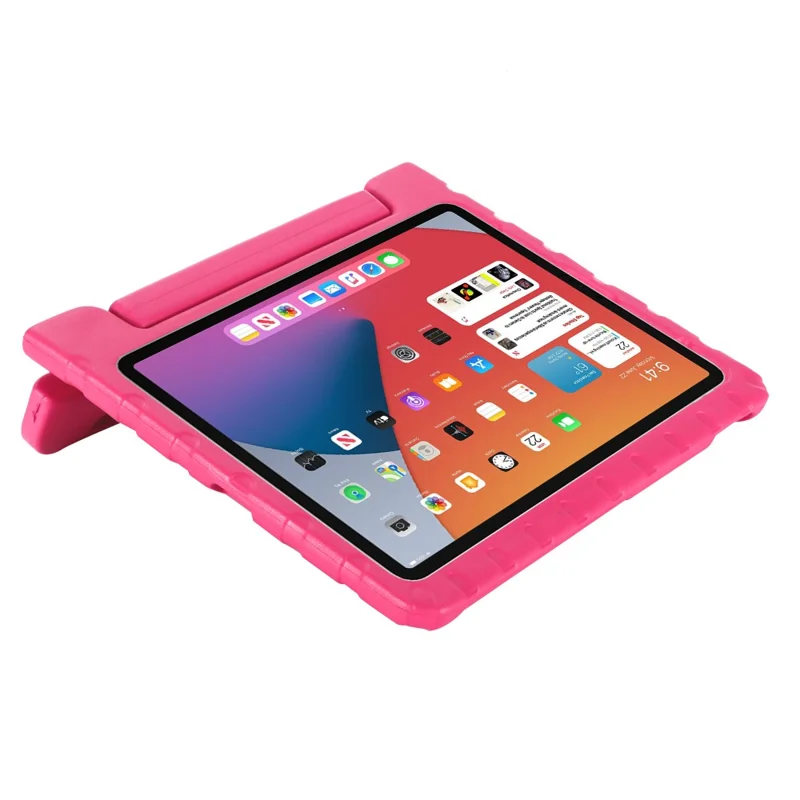 Shockproof EVA Foam Stand Shell Eco-friendly Kids Case for iPad Air (2020)/Air (2022) - Rose