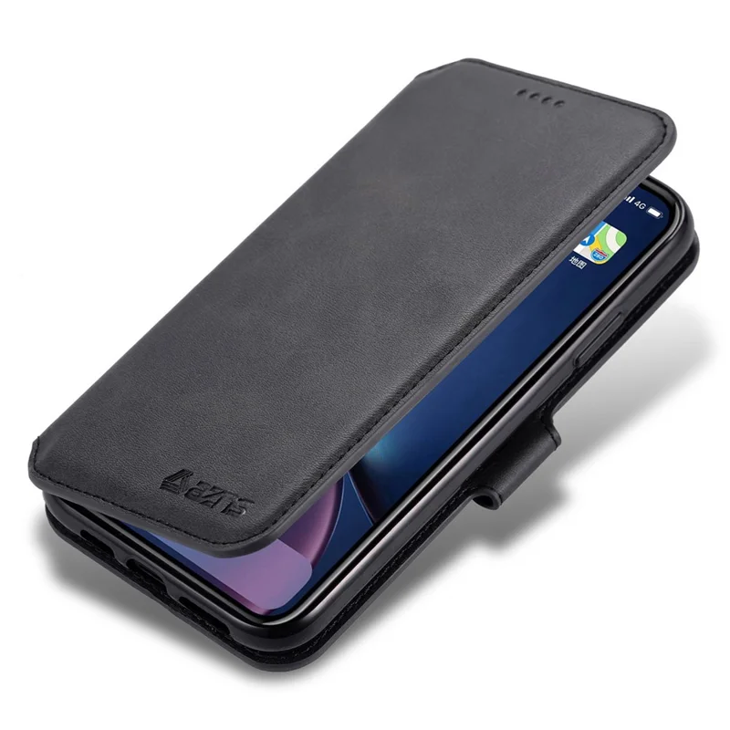 AZNS Wallet Leather Stand Case for iPhone 12 Pro/12 - Black