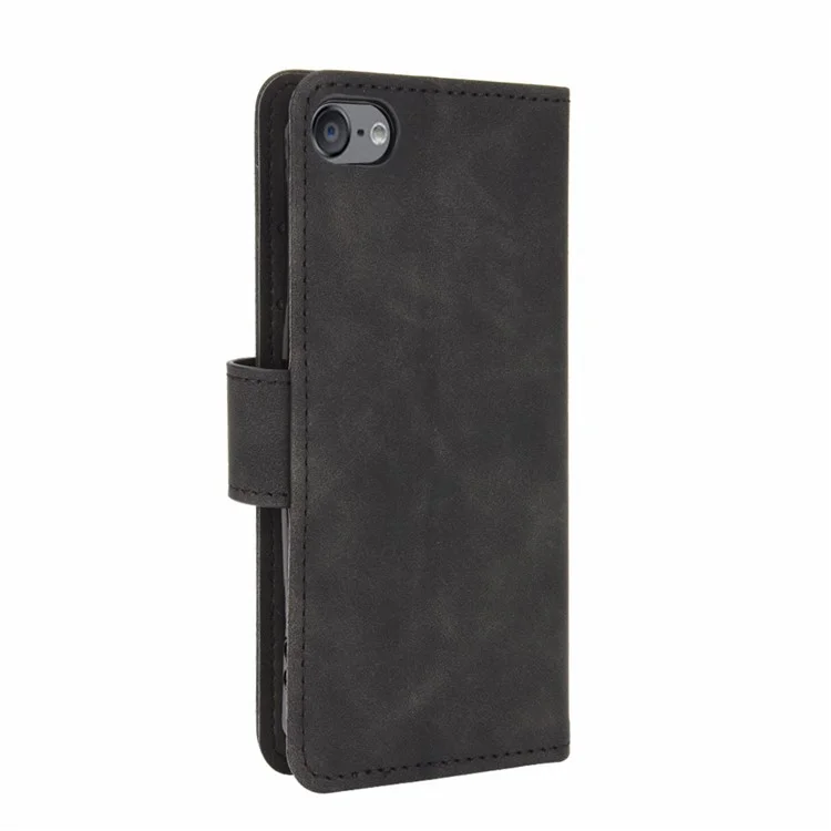 Skin-touch PU Leather with Wallet Shell for iPod Touch (2019)/6/5 - Black