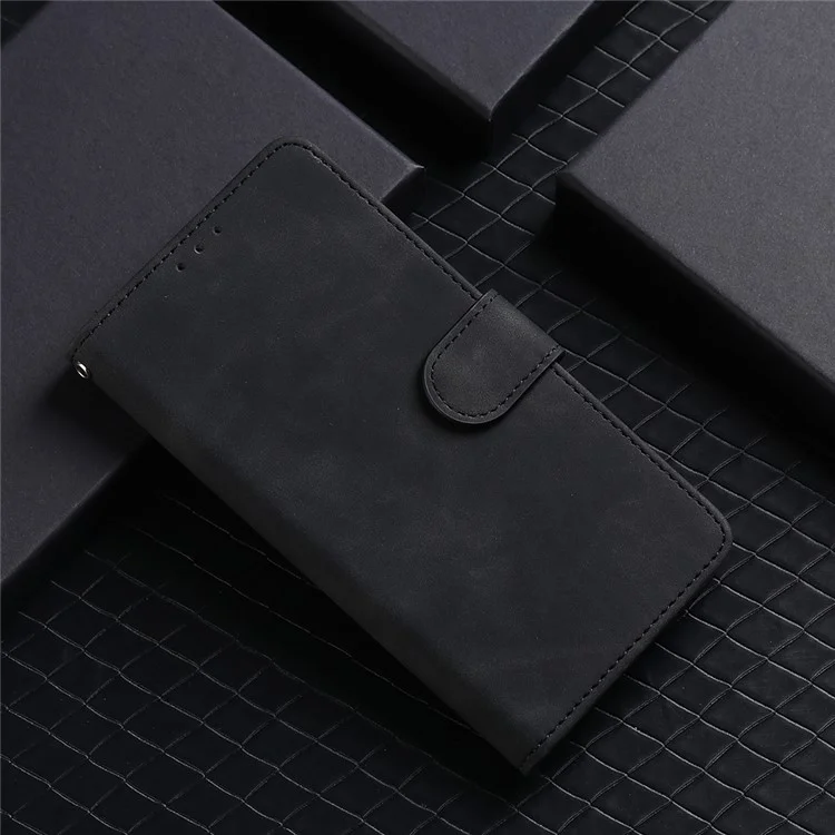 Skin-touch PU Leather with Wallet Shell for iPod Touch (2019)/6/5 - Black