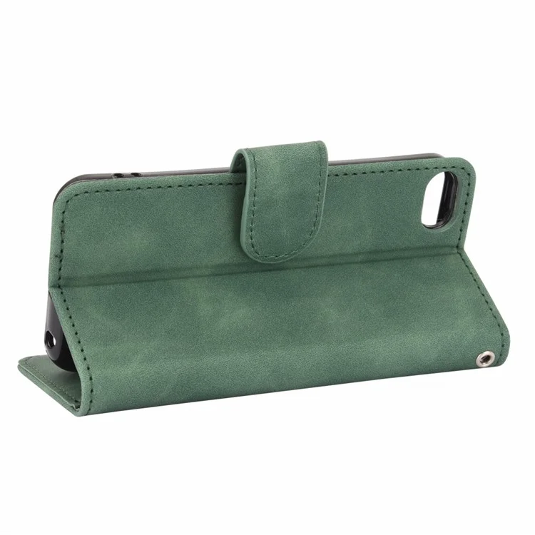 Leather PU de Skin-touch Con Carcasa de Billetera Para Ipod Touch (2019)/6/5 - Verde