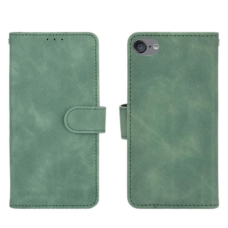 Skin-touch PU Leather with Wallet Shell for iPod Touch (2019)/6/5 - Green