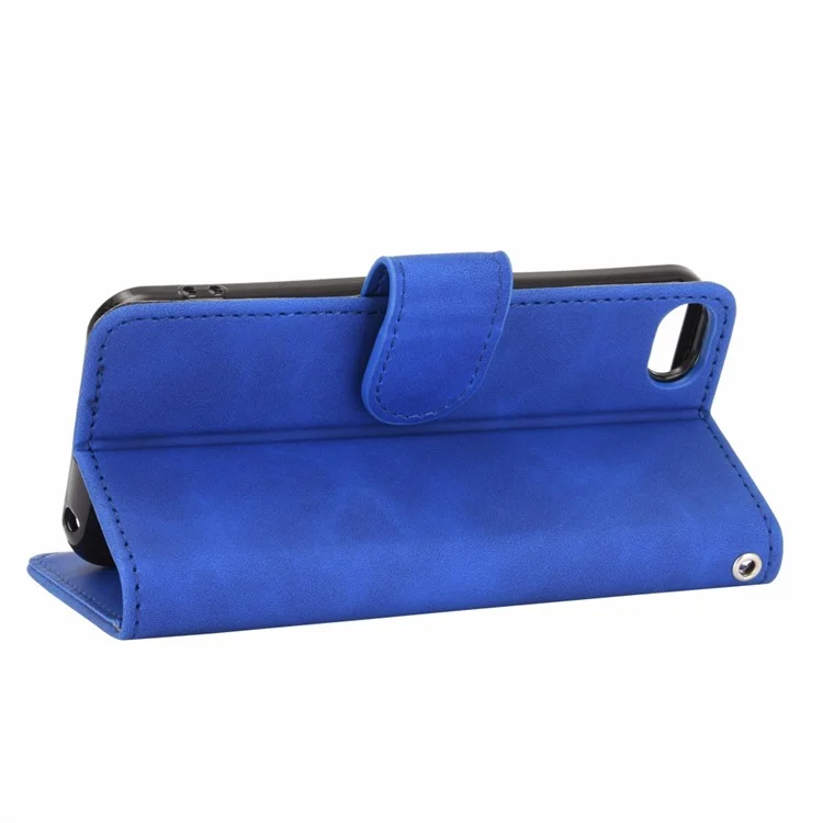 Skin-touch-pu-leder Mit Brieftaschenschale Für Ipod Touch (2019)/6/5 - Blau