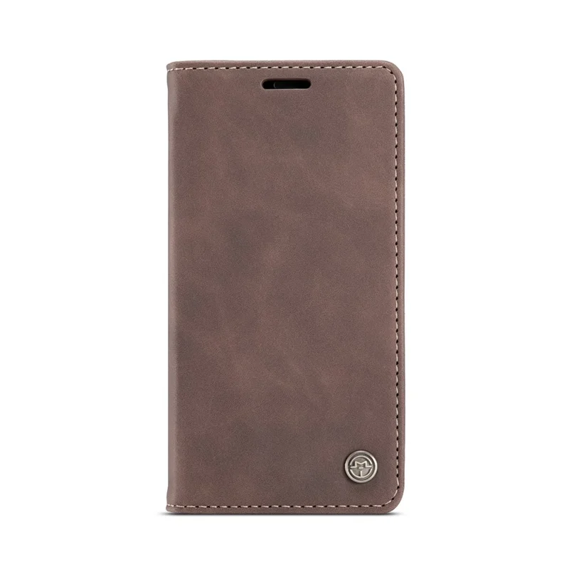 CASEME 013 Series Wallet Stand Auto-absorbed Leather Cover for iPhone 12 mini - Coffee