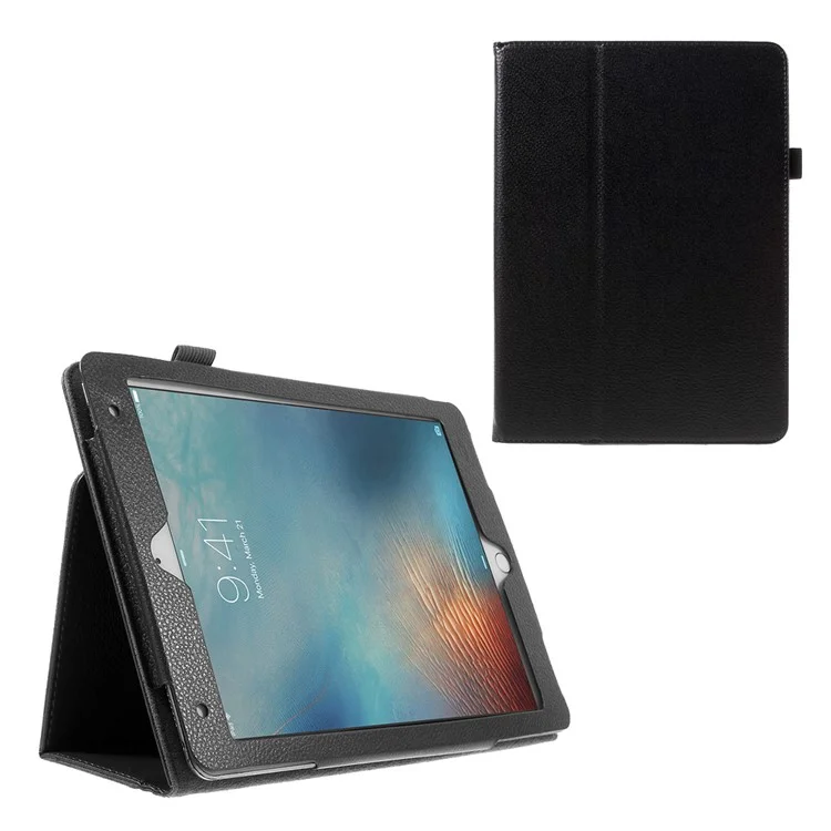 Litchi Texture Stand Leather Smart Case for iPad Pro 9.7 inch - Black