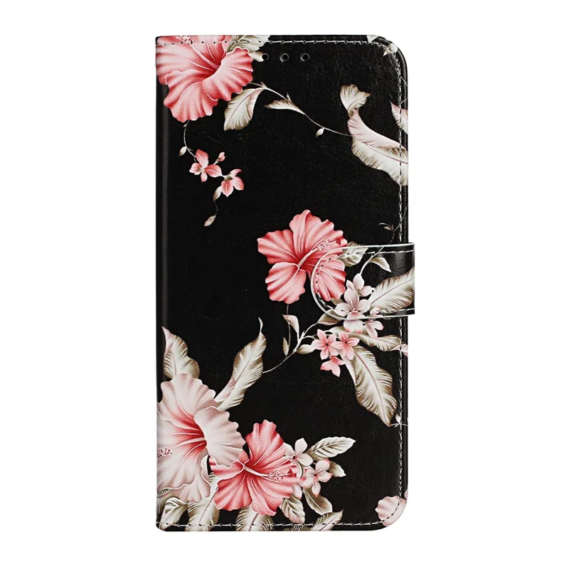 Pattern Printing Leather Wallet Phone Cover for iPhone 12 Pro/12 - Flower