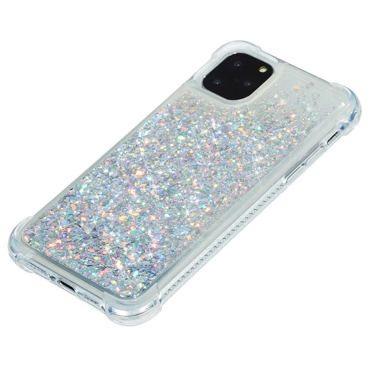Pó de Glitter Puro Cor Quicksand TPU Special Cover para iPhone 12 mini - Prata