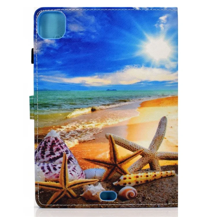 Pattern Printing Leather Card Holder Tablet Shell for iPad Air 11 (2025) / (2024) / Air (2020) (2022) / Pro 11 (2021) - Starfish