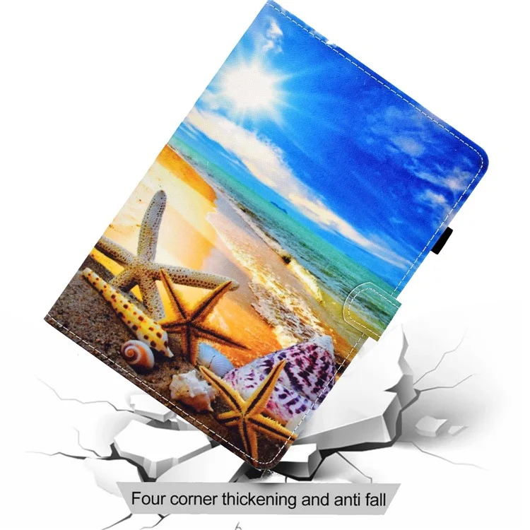 Pattern Printing Leather Card Holder Tablet Shell for iPad Air 11 (2025) / (2024) / Air (2020) (2022) / Pro 11 (2021) - Starfish