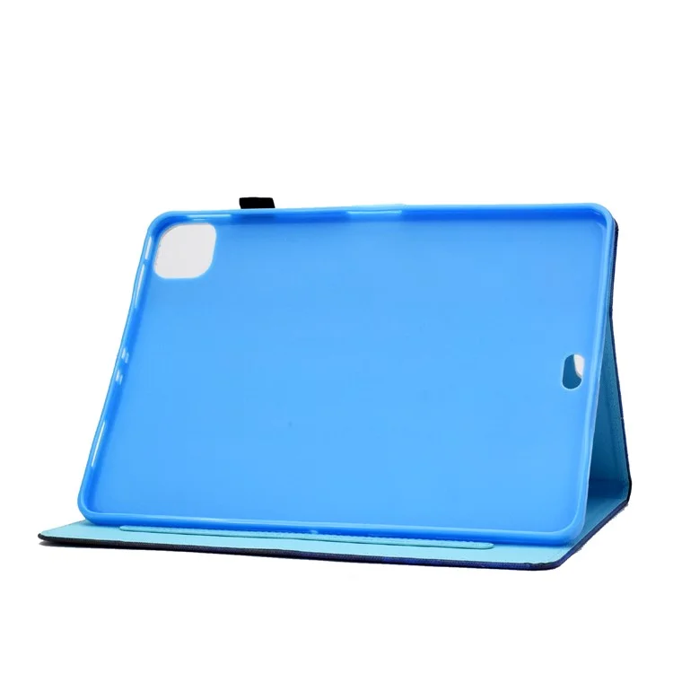 Custodia per Tablet con Stampa a Motivi in Pelle per iPad Pro 11 pollici (2021) / Air 11 pollici (2024) / Air (2020) / Air (2022) - Gatto e Farfalla