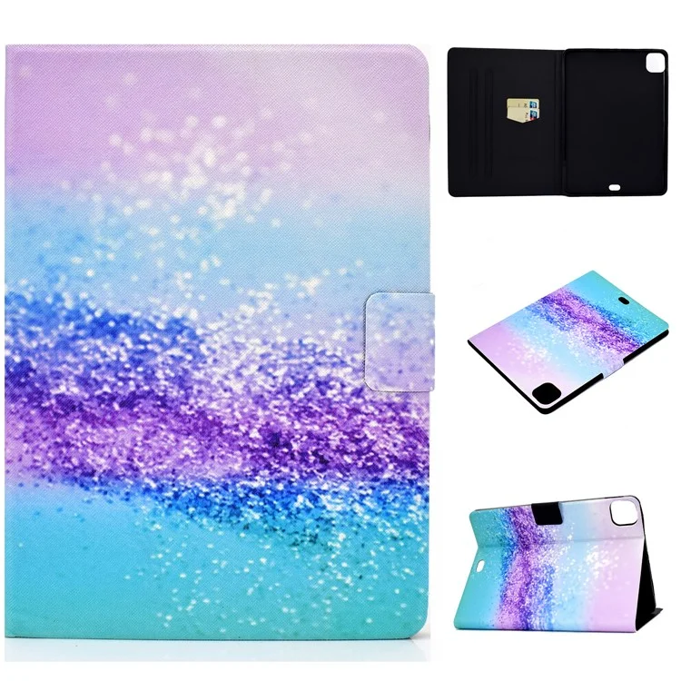 Pattern Printing Leather Stand Tablet Case for iPad Air 11 (2025) / (2024) / Air (2020) (2022) / Pro 11 (2021) - Glittery Powder