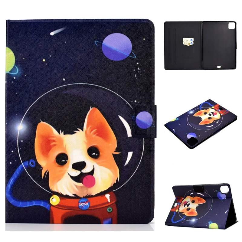 Custodia in Pelle con Stampa a Motivo e Supporto per Tablet iPad Air 11 (2025) / (2024) / Air (2020) (2022) / Pro 11 (2021) - Aerospace Dog