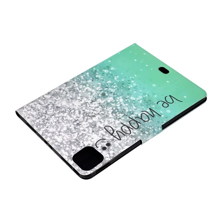 Custodia in pelle per tablet con stampa a motivi per iPad Pro 11 pollici (2021) / Air 11 (2024) / Air (2020) / Air (2022) - Be Happy