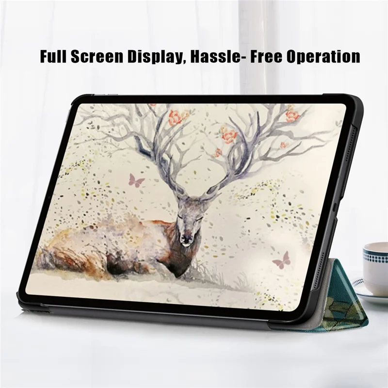 Pattern Printing Tri-Fold Stand PU Leather Magnetic Cover for iPad Air 11 (2025) / (2024) / Air (2020) / Air (2022) - Wintersweet