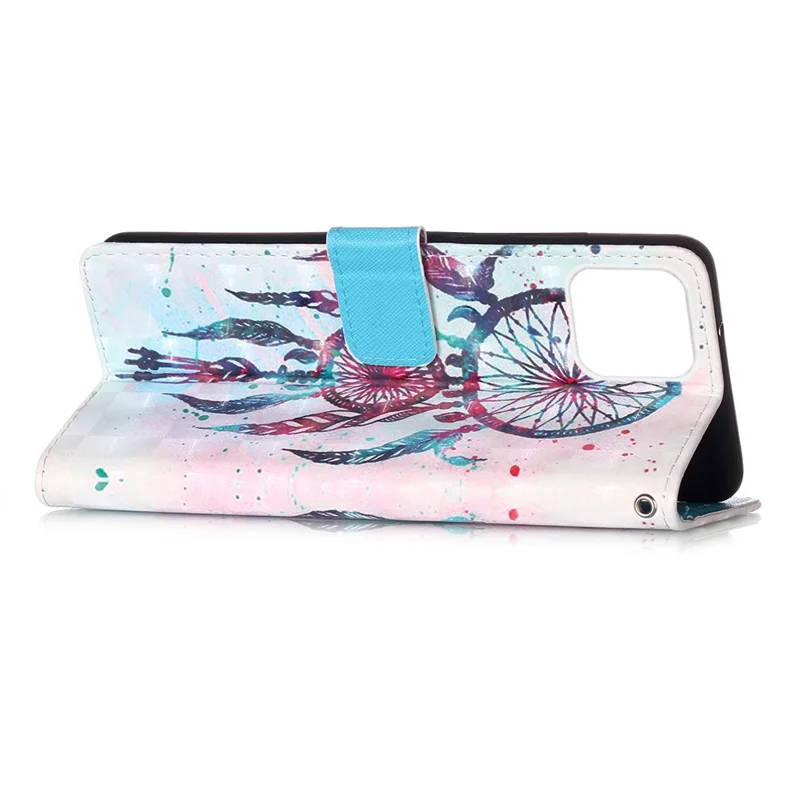 Pattern Printing PU Leather Cover Wallet Cell Phone Case with Strap for iPhone 12 Pro/12 - Dream Catcher