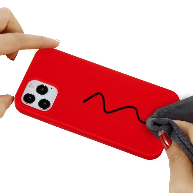 Cena telefonu iPhone 12 Pro Max 6,7 cala, miękka obudowa z ciekłego silikonu, etui na telefon komórkowy - czerwony