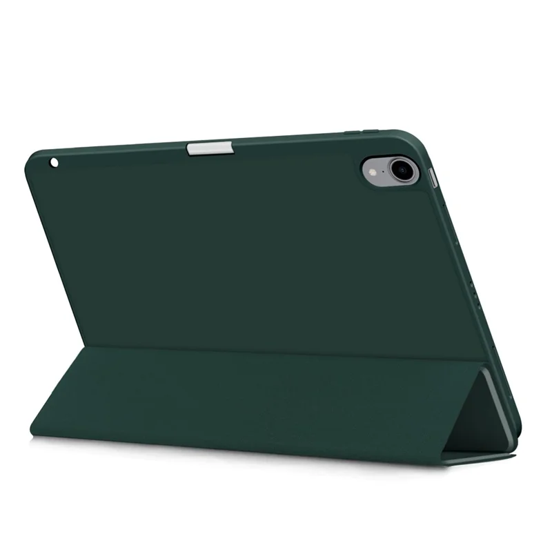 Capa Tripla em Pele Sintética PU com Suporte e Suporte para Lápis, com Função de Ativação/Desativação Automática para iPad Air 11 (2025) / (2024) / Air (2020) / Air (2022) - Verde