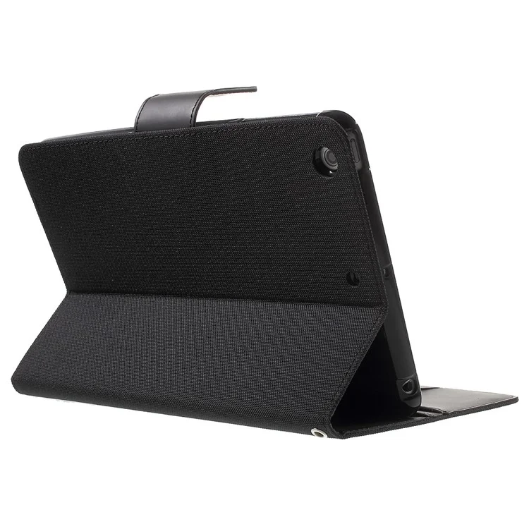 MERCURY GOOSPERY Canvas Leather Flip Case for iPad Mini 3/2/1 - Black