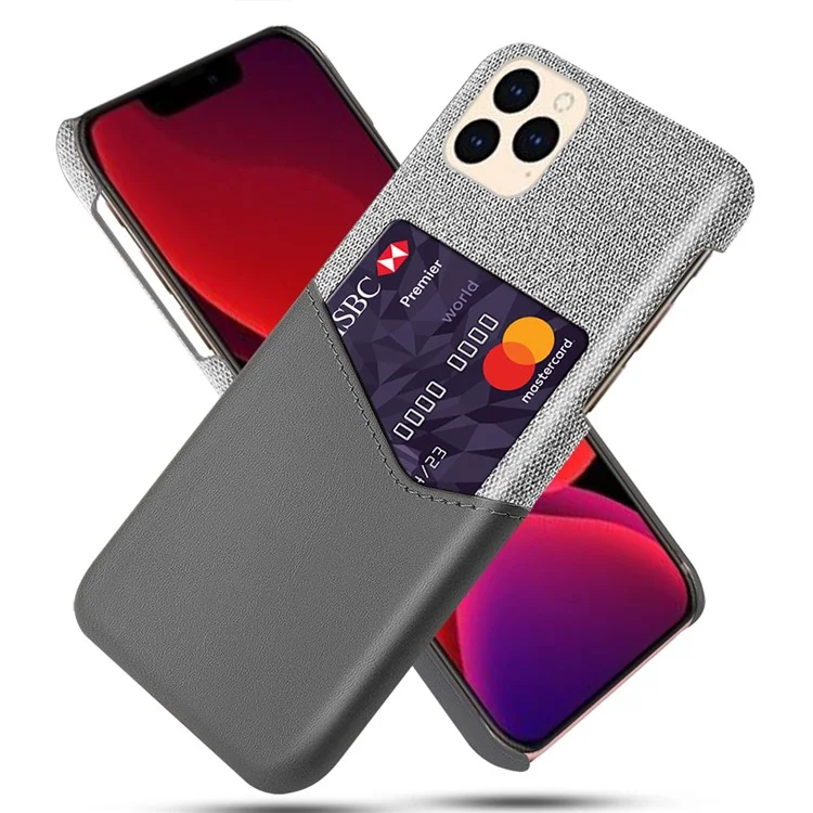 Чехол для телефона KSQ из ткани, искусственной кожи и поликарбоната для iPhone 12 mini - Серый