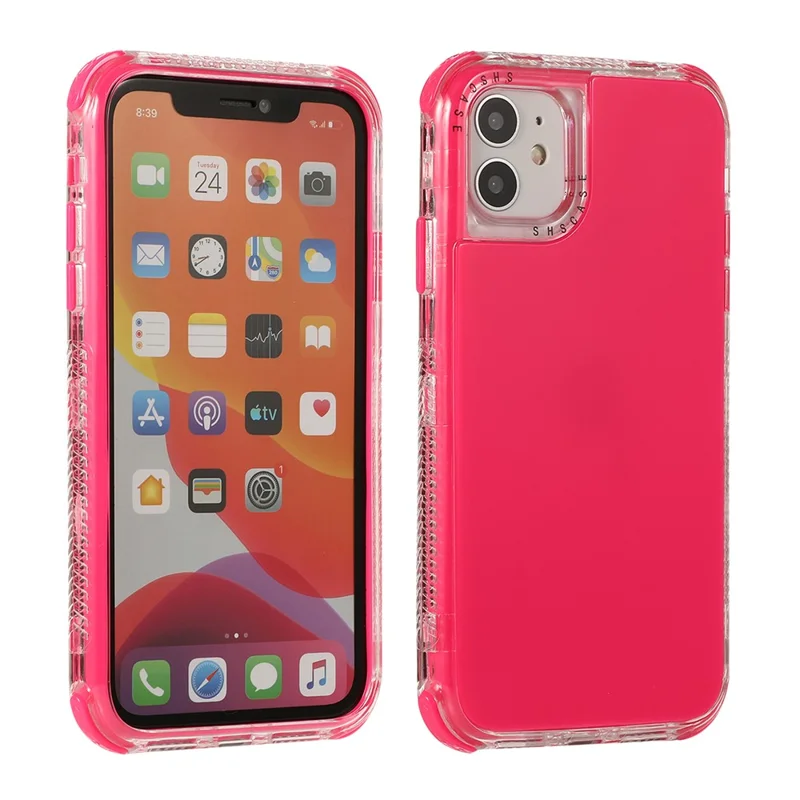 Hard PC+TPU Detachable Protective Case for iPhone 12 Pro/12 - Rose