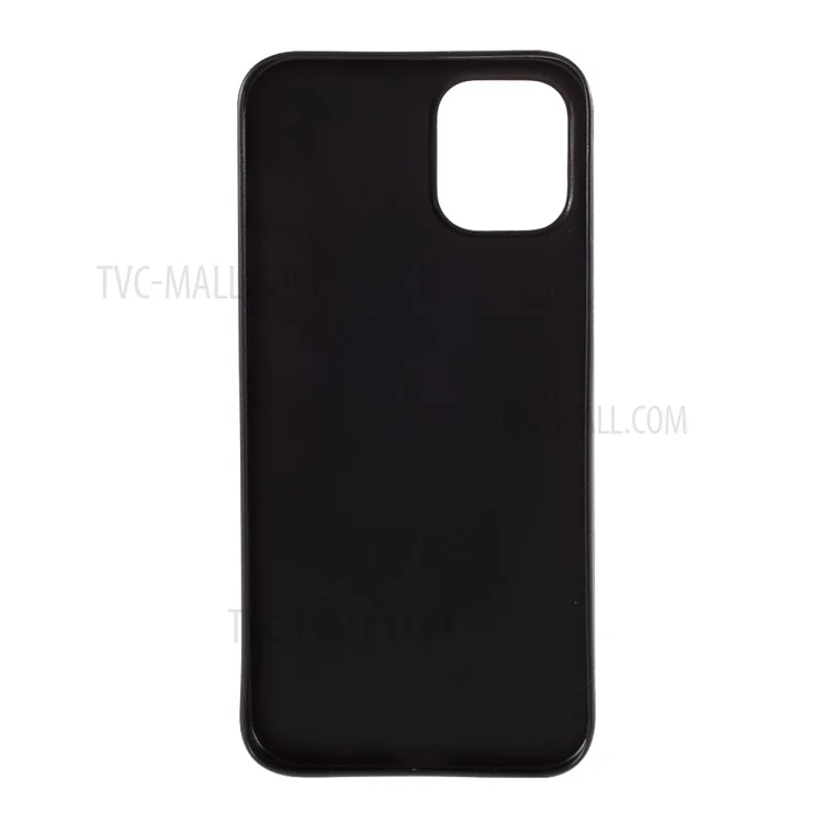 Ultra Thin Carbon Faser Textur Hartes PC -telefonabdeckung Für Iphone 12/12 Pro 6,1 Zoll - Schwarz