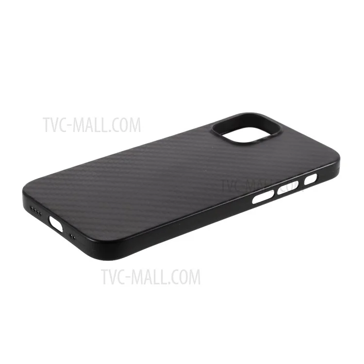 Ultra Thin Carbon Faser Textur Hartes PC -telefonabdeckung Für Iphone 12/12 Pro 6,1 Zoll - Schwarz