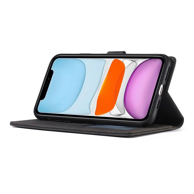 FORWENW F1 Series Leather Wallet Stand Cover Case for iPhone 11 Pro 5.8-inch - Black