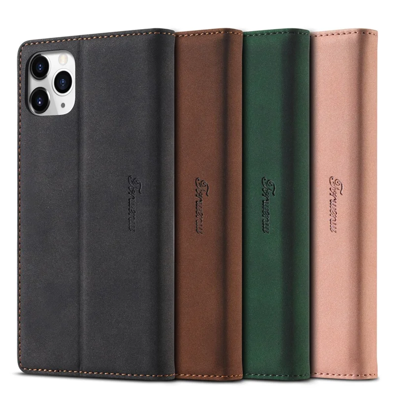 FORWENW F1 Series Leather Wallet Stand Cover Case for iPhone 11 Pro 5.8-inch - Black