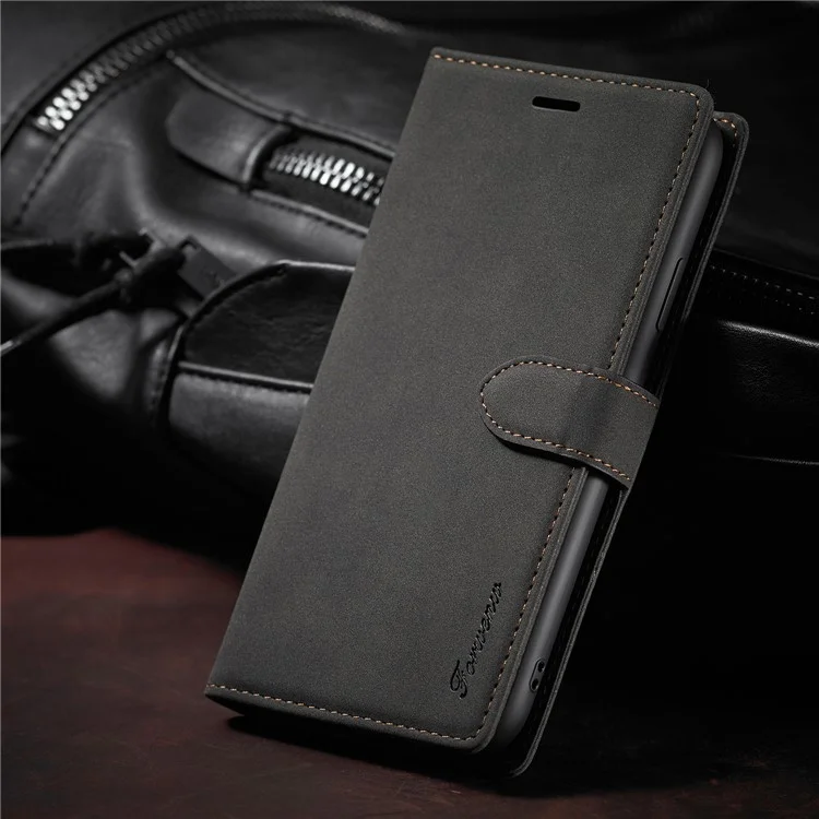 Forwenw F1 Série de Portefeuille de Portefeuille en Cuir Pour Iphone 11 6,1 Pouces - le Noir
