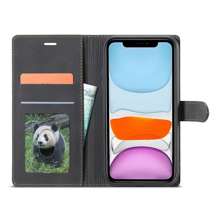 Forwenw F1 Série de Portefeuille de Portefeuille en Cuir Pour Iphone 11 6,1 Pouces - le Noir