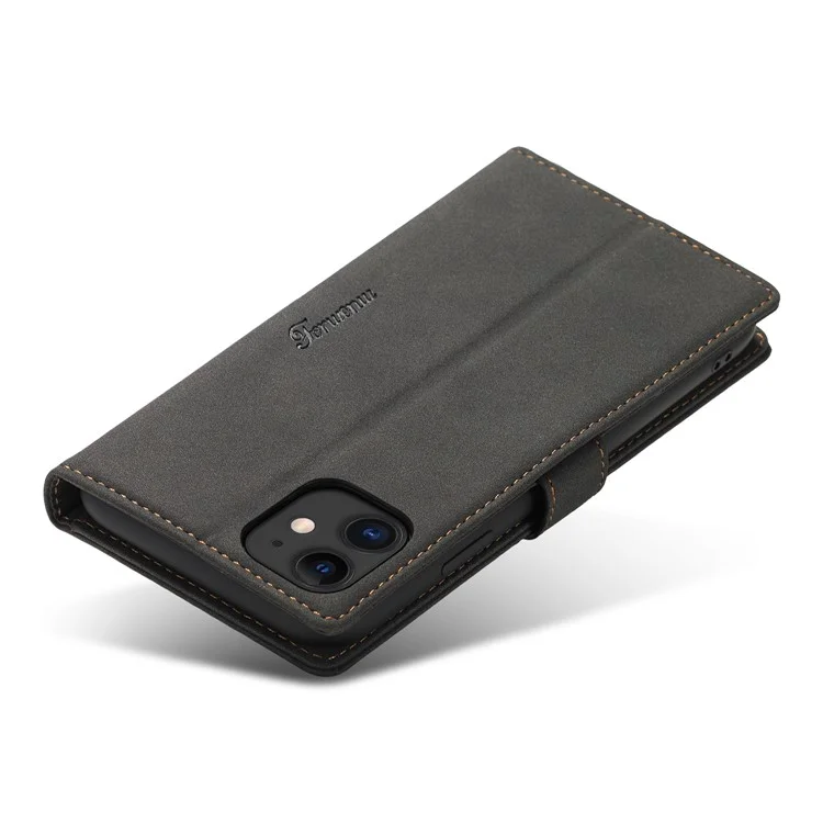 Forwenw F1 Série de Portefeuille de Portefeuille en Cuir Pour Iphone 11 6,1 Pouces - le Noir
