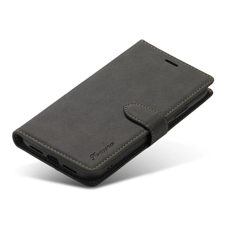 Forwenw F1 Série de Portefeuille de Portefeuille en Cuir Pour Iphone 11 6,1 Pouces - le Noir
