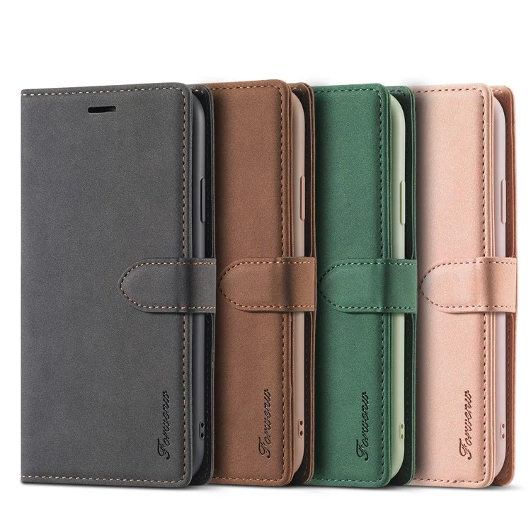 Forwenw F1 Série de Portefeuille de Portefeuille en Cuir Pour Iphone 11 6,1 Pouces - le Noir