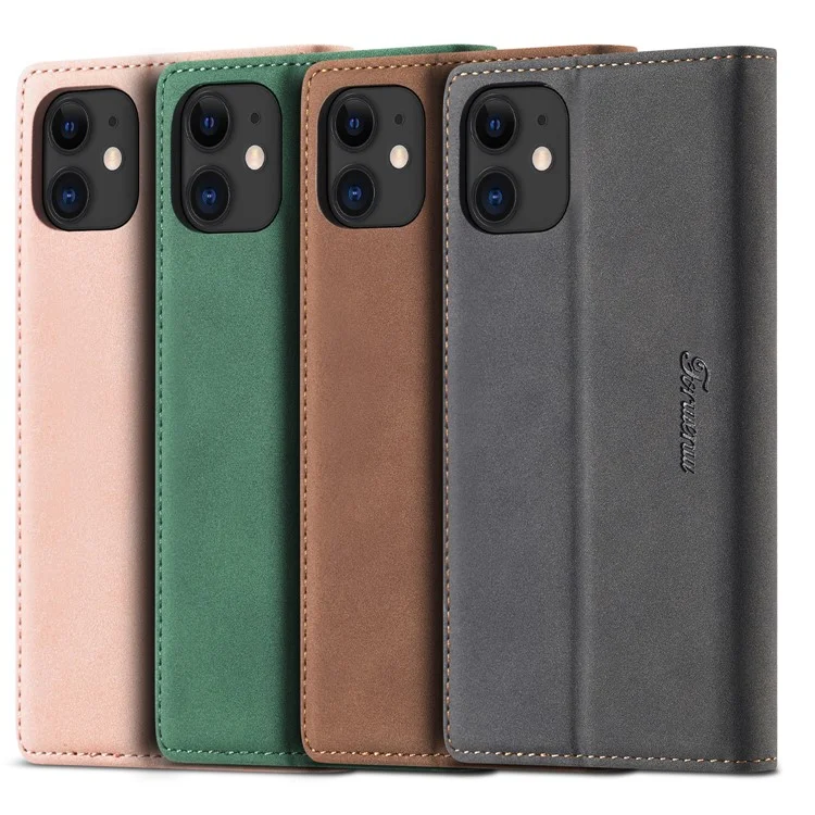 Forwenw F1 Série de Portefeuille de Portefeuille en Cuir Pour Iphone 11 6,1 Pouces - le Noir