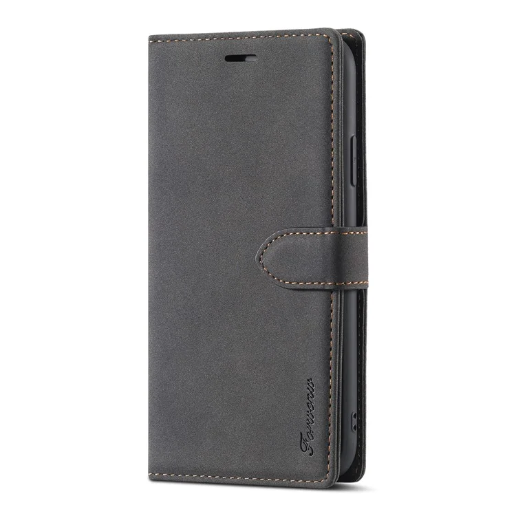 Forwenw F1 Serie Case Per Iphone XR 6,1 Pollici di Pellicola in Pelle - Nero