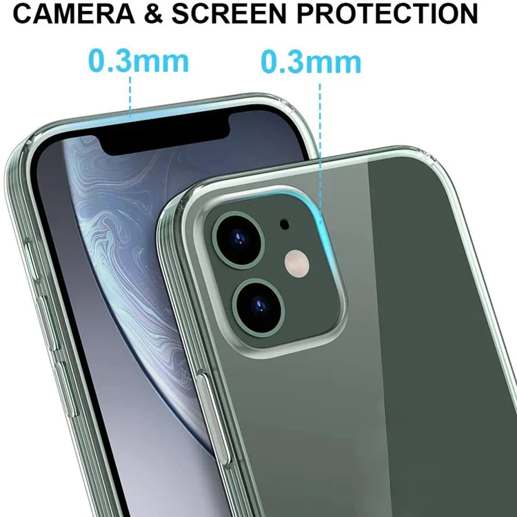 TPU Case for iPhone 12 mini Cover with Tempered Glass Screen Protector