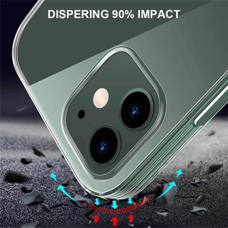 TPU Case for iPhone 12 mini Cover with Tempered Glass Screen Protector