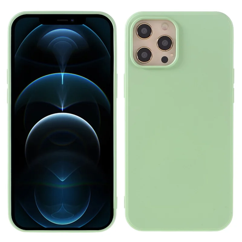 X-LEVEL Anti-scratch Liquid Silicone Back Cover for iPhone 12 Pro Max 6.7-inch - Light Green