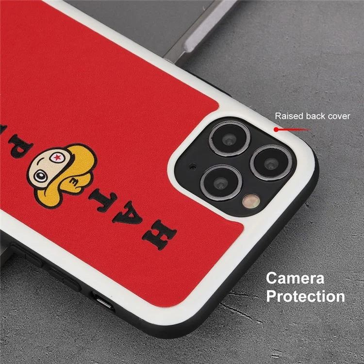 HAT PRINCE ENKAY Cartoon Series PU Leather Coated PC+TPU Protection Cover for iPhone 11 Pro 5.8 inch - Red