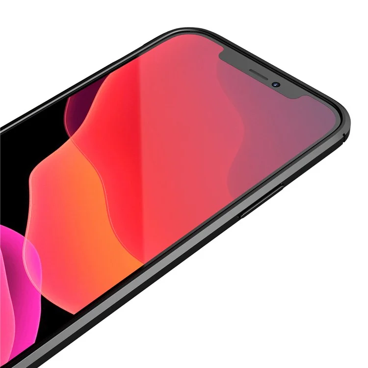 Étui de protection en TPU à texture de litchi pour iPhone 12 Pro/12 - Noir