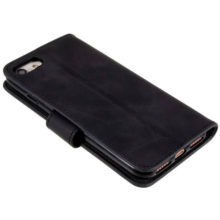 Case de Teléfonos de Cuero Billetera Para Iphone 7/8/SE (2020)/SE (2022) - Negro