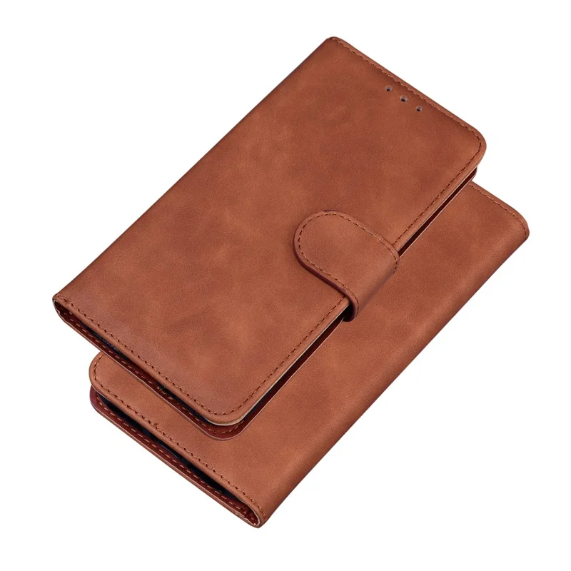 Leather Wallet Stand Phone Case for iPhone 7/8/SE (2020)/SE (2022) - Brown