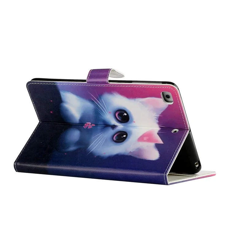 Modèle D'impression de Portefeuille Couvercle de Tablette en Cuir Pour Ipad Mini / Mini2 / Mini 3 / Mini 4 / Mini (2019) 7,9 Pouces - Chat