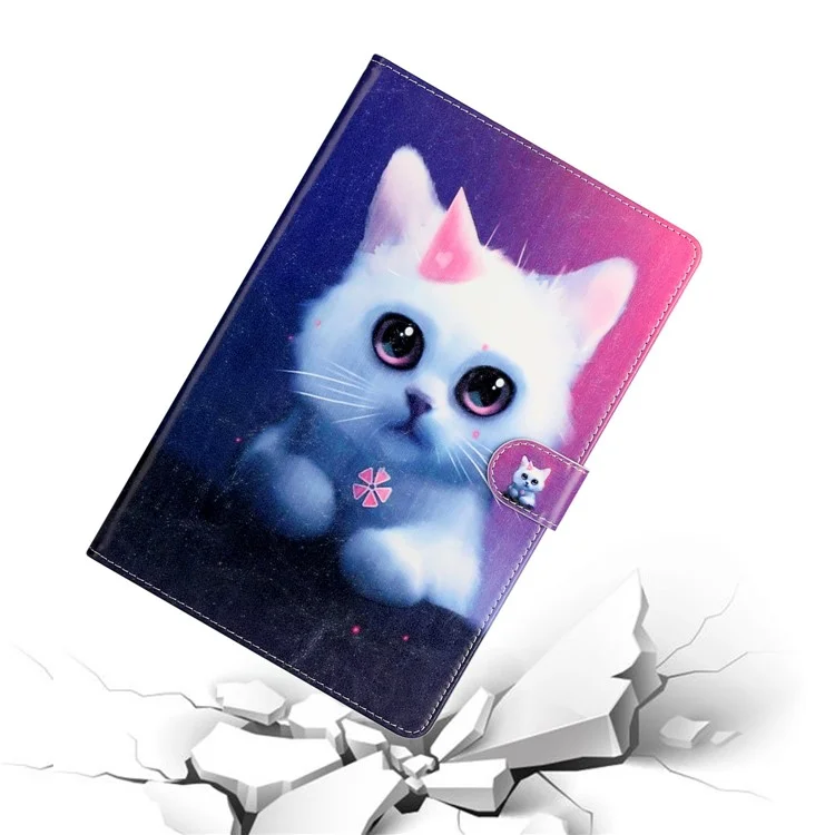 Pattern Printing Wallet Stand Leather Tablet Cover for iPad Mini/Mini2/Mini 3/Mini 4/Mini (2019) 7.9 inch - Cat