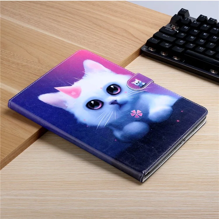 Pattern Printing Wallet Stand Leather Tablet Cover for iPad Mini/Mini2/Mini 3/Mini 4/Mini (2019) 7.9 inch - Cat