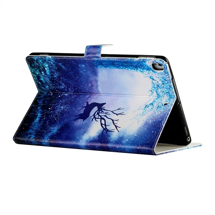 Pattern Printing Wallet Stand Leather Tablet Case for iPad Air 10.5 inch (2019)/iPad 10.2 (2021)/(2020)/(2019) - Elk