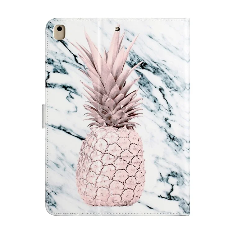 Pattern Printing PU Leather Tablet Case with Wallet Stand for iPad 9.7-inch (2018) / iPad Air (2013) / iPad Air 2, Etc. - Pineapple