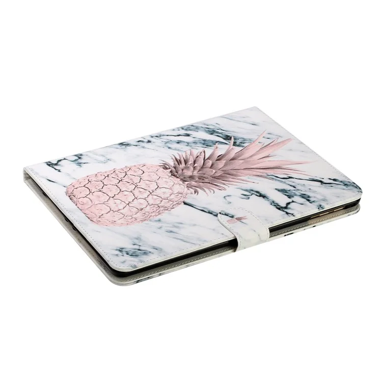 Pattern Printing PU Leather Tablet Case with Wallet Stand for iPad 9.7-inch (2018) / iPad Air (2013) / iPad Air 2, Etc. - Pineapple