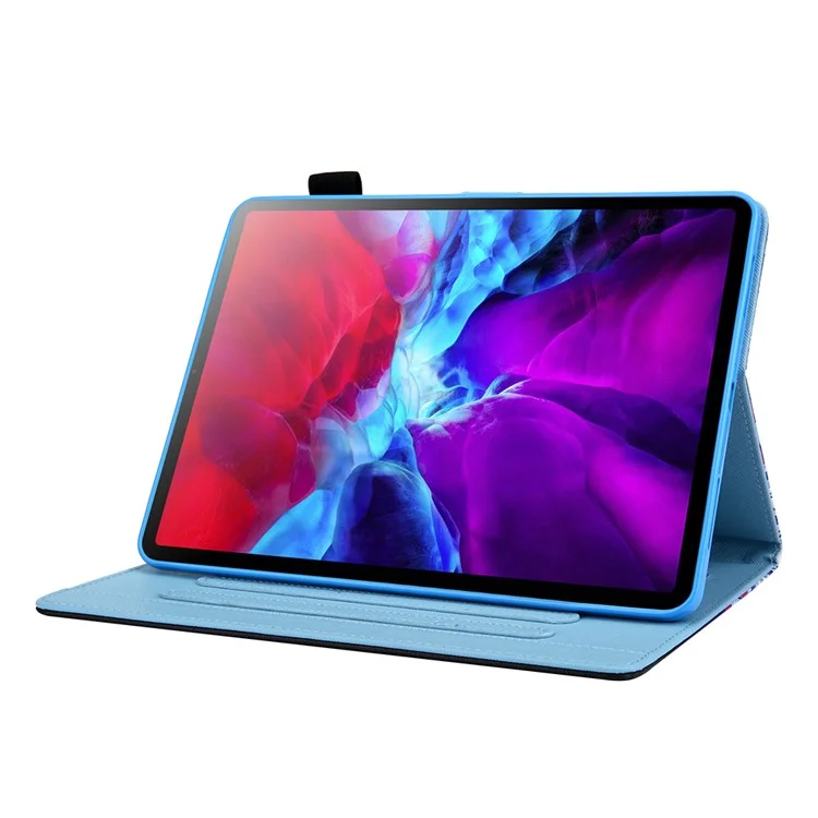 Modèle Impression en Cuir Support Smart Case Pour Ipad Pro 11 Pouces (2020) / (2018) / Ipad Air (2020) / Air (2022) Shell Tablet - Papillon Bleu