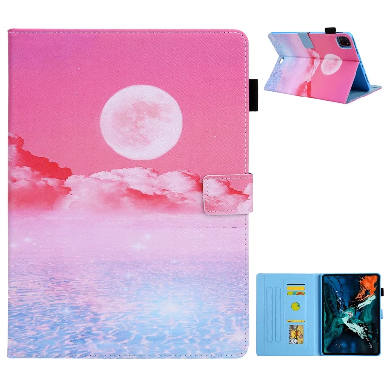 Custodia Smart in Pelle con Stampa a Motivo e Supporto per iPad Air 11 (2025) / (2024) / Pro 11 (2022) (2021) (2020) / Air (2020) (2022) - Afterglow